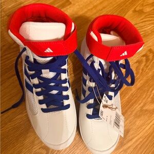Adidas Kids Wrestling Shoes Brand New - Red, Blue, White